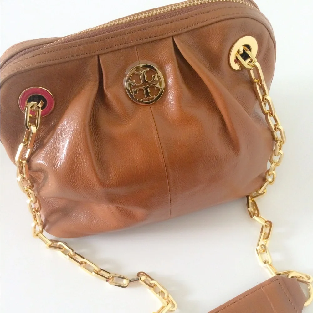Tory Burch Dena Mini Shoulder Bag with Gold Chain Strap